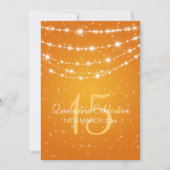 キンセアニェラパーティーきらめくチェーンオレンジ 招待状 (正面)