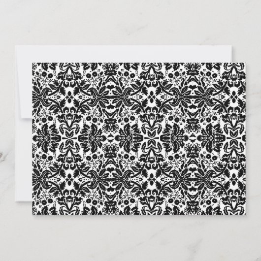 キンセアニェラパーティーと写真 – ピンク金ゴールドブラック 招待状 (裏面)