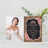 キンセアニェラパーティーと写真 – Leopardバラ金ゴールド 招待状 (スタンド正面)