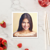 キンセアニェラパーティーカスタムフォトスクリプト スタンダードカクテルナプキン (インサイチュ)