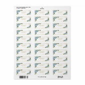 キンセアニェラパーティーゴールドフォイルほこりっぽいブルーフローララボ ラベル (フルシート)