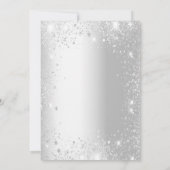 キンセアニェラパーティーシルバードレスグリッター 招待状 (裏面)