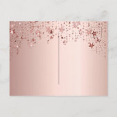 キンセアニェラパーティーバラ金ゴールド星は日付を保存 ポストカード (裏面)