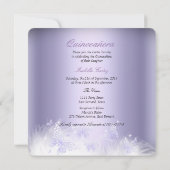 キンセアニェラパーティーパープルティアラバタフライ 招待状 (裏面)