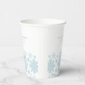 キンセアニェラパーティーブルーホワイトスノーフレークカスタム 紙コップ (右)