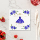 キンセアニェラパーティーブ王室のルーガウンフローラ スタンダードカクテルナプキン (インサイチュ)