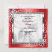 キンセアニェラパーティーレッドシルバードレスヒールS5 招待状 (裏面)