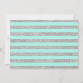 キンセアニェラパーティー写真付き – シルバーターコイズ 招待状 (裏面)