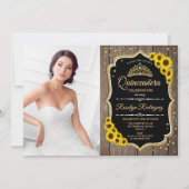 キンセアニェラパーティー写真素朴- Sunflowers I 招待状 (正面)