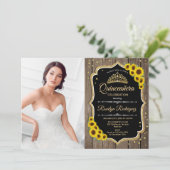 キンセアニェラパーティー写真素朴- Sunflowers I 招待状 (スタンド正面)