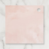 キンセアニェラパーティー赤面ガウンピンクフローラメッセージカード フェイバータグ (裏面)