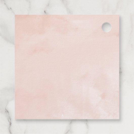 キンセアニェラパーティー赤面ガウンピンクフローラメッセージカード フェイバータグ (裏面)