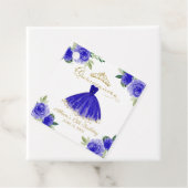 キンセアニェラパーティー赤面ガウン王室のブルーフローラ フェイバータグ (インサイチュ)