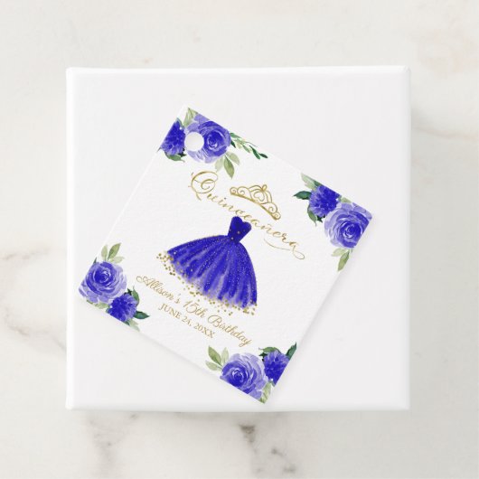 キンセアニェラパーティー赤面ガウン王室のブルーフローラ フェイバータグ (インサイチュ)