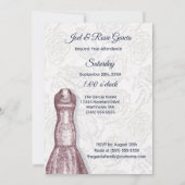 キンセアニェラパーティー赤面ピンクアンドホワイトローズ 招待状 (裏面)