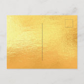 キンセアニェラパーティー金ゴールド乾燥 インビテーションポストカード (裏面)