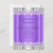キンセアニェラパープルシルバーダイヤモンドティアラ15パーティー 招待状 (裏面)