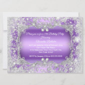 キンセアニェラパープルシルバーティアラウィンターワンダーランド 招待状 (裏面)