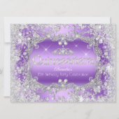 キンセアニェラパープルシルバーティアラウィンターワンダーランド 招待状 (正面)