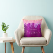 キンセアニェラパープルピンクグリッタードリップス名 クッション (椅子)