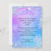 キンセアニェラパープルピンクブルーウィンターワンダーランド2 招待状 (裏面)