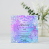 キンセアニェラパープルピンクブルーウィンターワンダーランド 招待状 (スタンド正面)