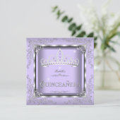 キンセアニェラパープルラベンダーシルバーダイヤモンドティアラ4 招待状 (スタンド正面)