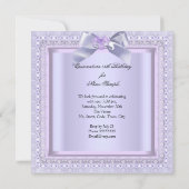 キンセアニェラパープルレースパーティー写真薄紫 招待状 (裏面)