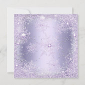 キンセアニェラパープル薄紫スノーフレークウィンターパーティー 招待状 (裏面)