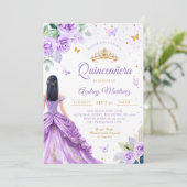 キンセアニェラパープル金ゴールドバラバタフライプリンセス 招待状 (スタンド正面)