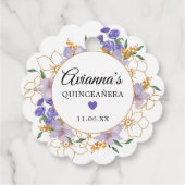 キンセアニェラパープル金ゴールドフローラパーティー フェイバータグ (裏面)