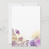 キンセアニェラパープル金ゴールドホワイト招待状 招待状 (裏面)