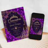 キンセアニェラパープル金ゴールド 招待状