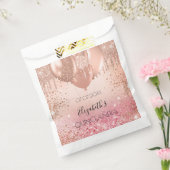 キンセアニェラピンクのバラ金ゴールド フェイバーバッグ (封をした状態)