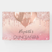 キンセアニェラピンクのバラ金ゴールド 横断幕 (横)