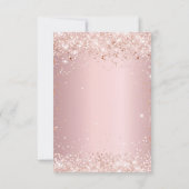 キンセアニェラピンクのローズ金ゴールド 招待状 (裏面)