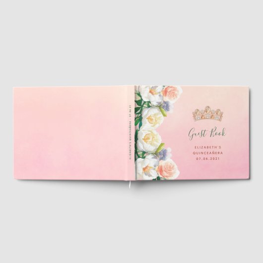 キンセアニェラピンクの花ティアラグラマラス名 ゲストブック (全面)
