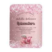 キンセアニェラピンクキャリッジの豪華な招待 マグネット (縦)