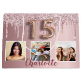 キンセアニェラピンクグリッタードリップス写真名 ラージペーパーバッグ (正面)