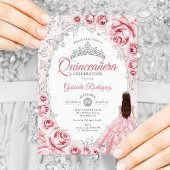 キンセアニェラピンクシルバーフローラ 招待状