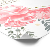 キンセアニェラピンクシーティングチャートサインバターフリス ポスター (角)