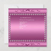 キンセアニェラピンクジュエルティアラパール15誕生日 招待状 (裏面)