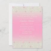 キンセアニェラピンクスパークルアンドレース 招待状 (正面)