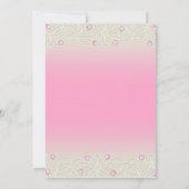 キンセアニェラピンクスパークルアンドレース 招待状 (裏面)