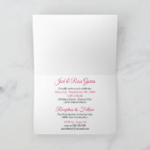 キンセアニェラピンクチータプリントと写真 招待状 (内部)