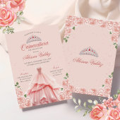 キンセアニェラピンクドレスシルバーフローラ招待状 招待状