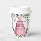 キンセアニェラピンクドレス紙カップ 紙コップ (正面)