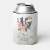 キンセアニェラピンクフローラグリーンリー15誕生日 缶クーラー (缶裏面)