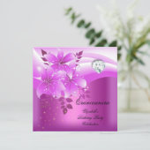 キンセアニェラピンクフローラダイヤモンドバースデーパーティー 招待状 (スタンド正面)