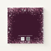 キンセアニェラピンクブガンディフローラドレスゲストブック ノートブック (裏面)